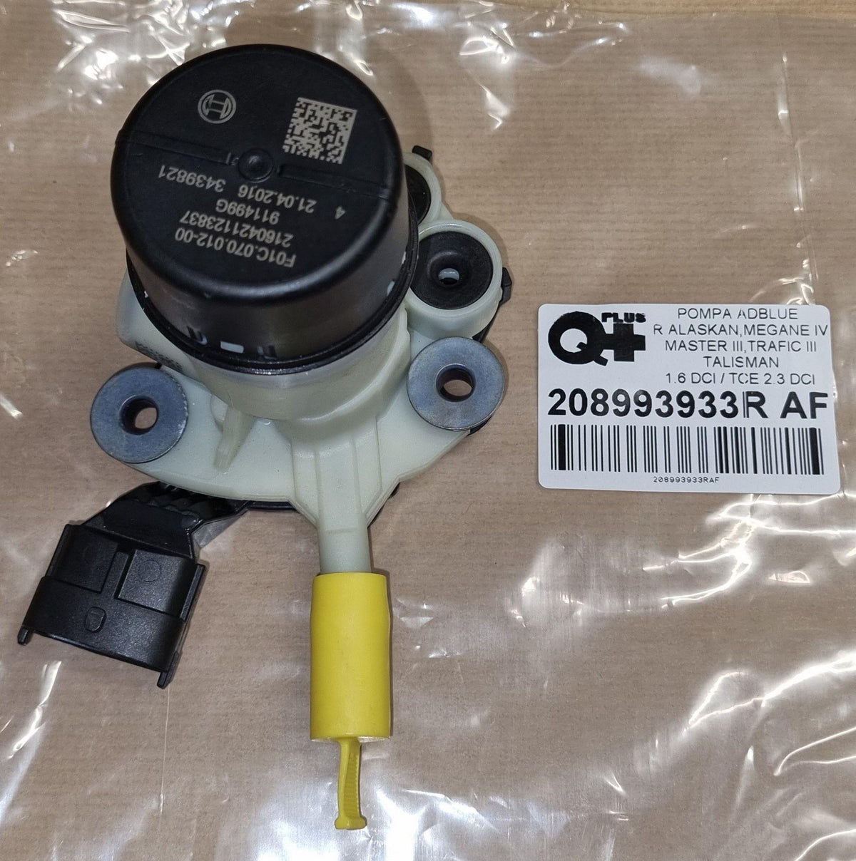 POMPE ADBLUE RENAULT MASTER III,TRAFIC III 208993933R.