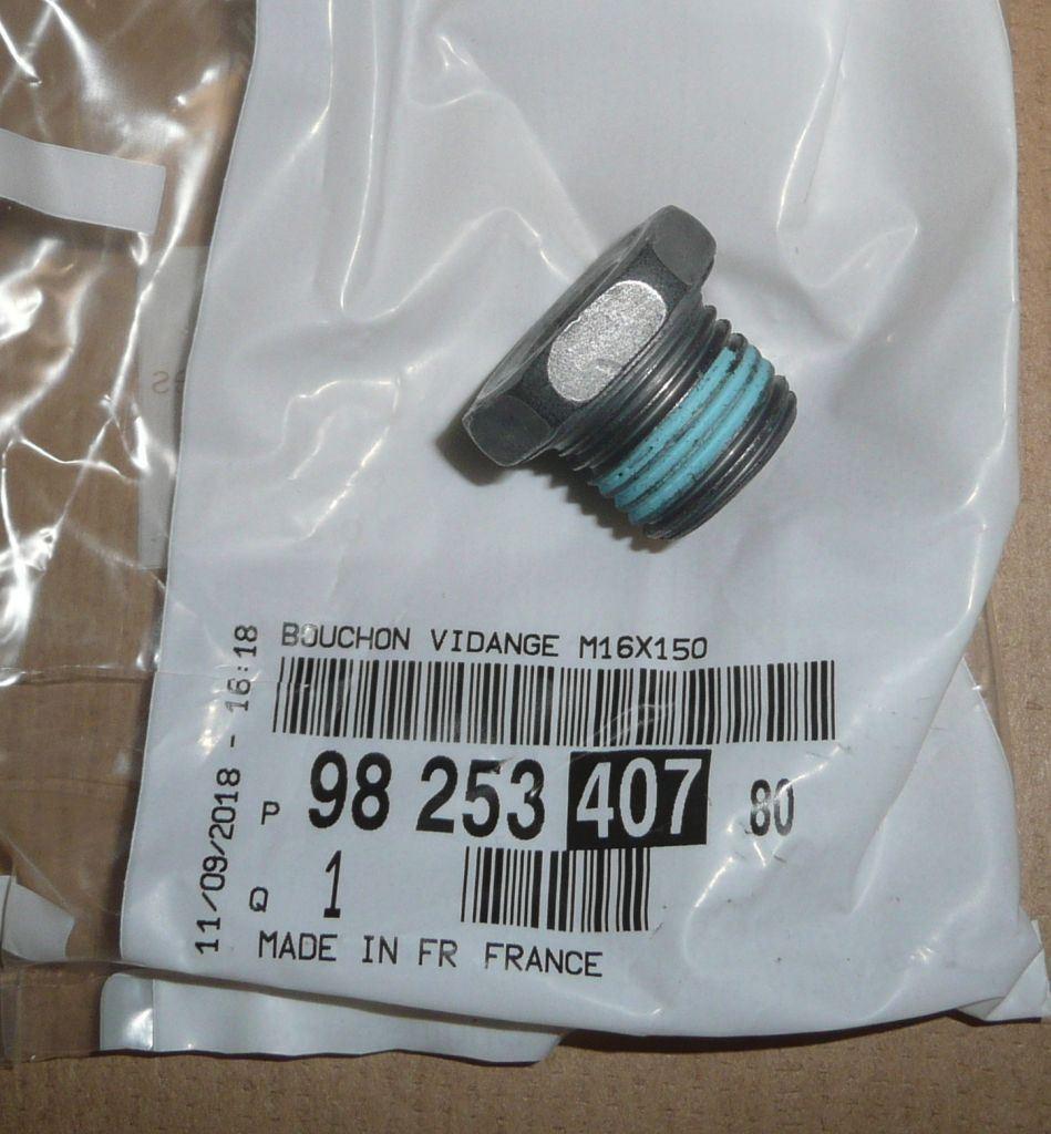 CACHE DU COUVERCLE DE LA BOITE DE VITESS 9825340780.