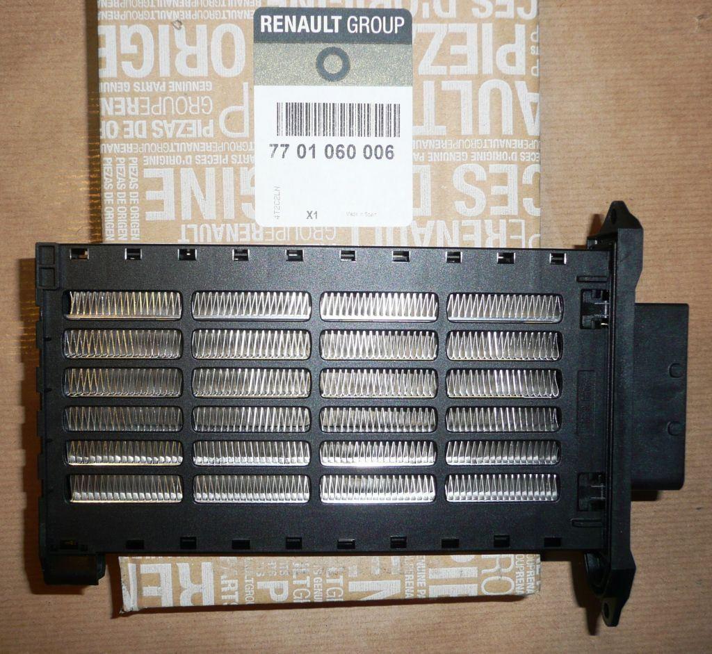 RÉSISTANCE A LA SOUFFLERIE DACIA DUSTER RENAULT TW 7701060006.