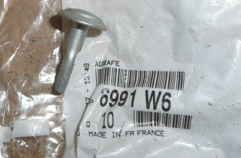 AGRAFFE CACHE SOUS MOTEUR CITROEN C5 III 6991.W6 6991W6.