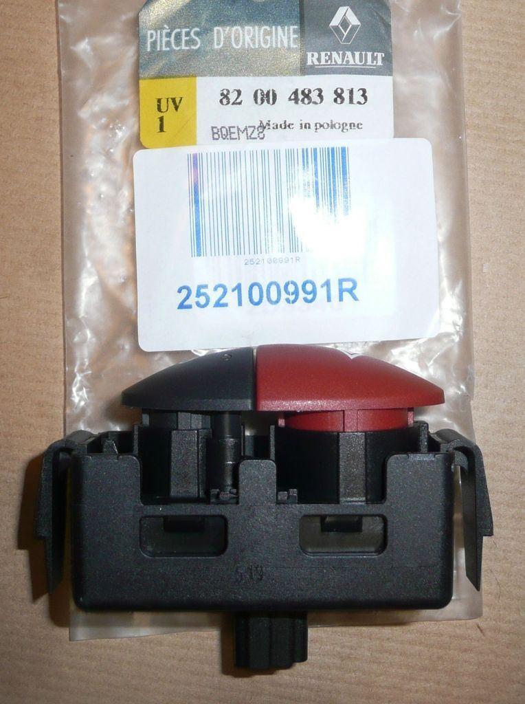 BOUTON DE FEUX DE DÉTRESSE RENAULT MASTER III 252100991R.
