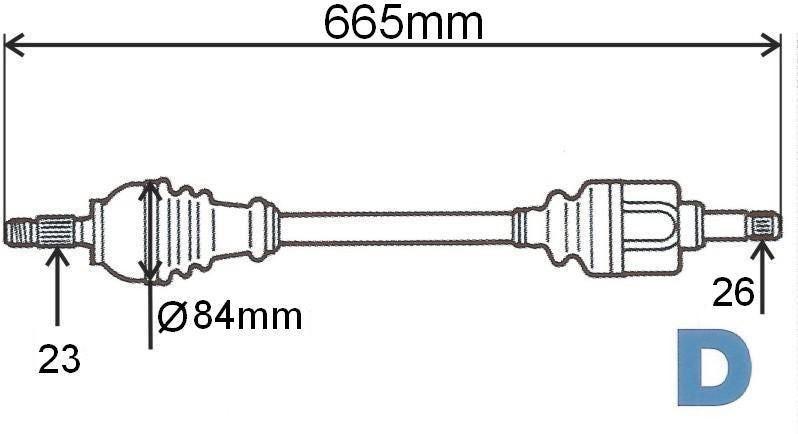 ARBRE DE TRANSMISSION.RENAULT MEGANE 1.6 16V 0 7711368284.