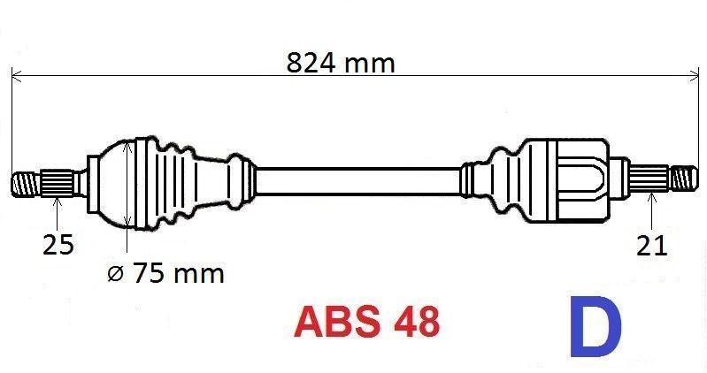 ARBRE DE TRANSMISSION.DACIA DUSTER I,II 4X4 8200939996.