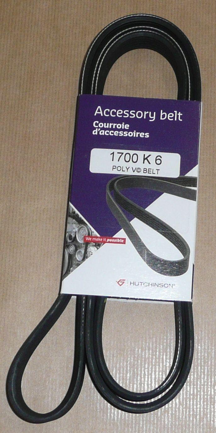 COURROIE TRAPÉZOIDALE.6PK1700 1.6,1.9D 5750.F0 5750F0.