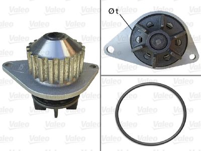 Pompe à eau, refroidissement du moteur — Valeo 506704