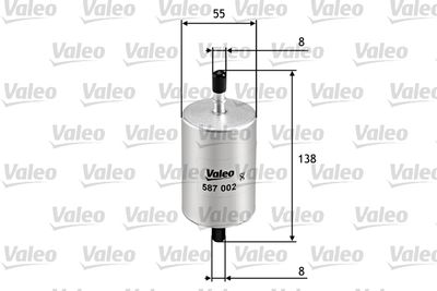 Filtre à carburant — Valeo 587002