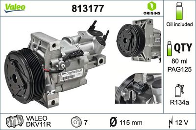Compresseur, climatisation — Valeo 813177