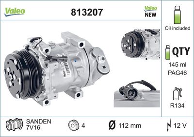 Compresseur, climatisation — Valeo 813207
