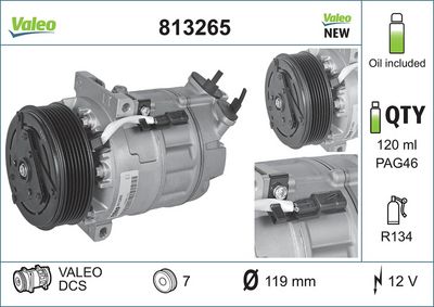 Compresseur, climatisation — Valeo 813265
